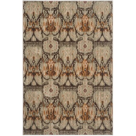 Safavieh Infinity Power Loomed Large Rectangle Rug- Green - Brown- 9 x 12 ft. INF553F-9